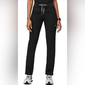 FIGS YOLA High Waisted Skinny Scrub Pants Black Size Medium